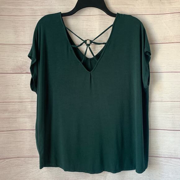 Papermoon Dark Green Blouse Ampton Back Detail Size XLP - Picture 4 of 14